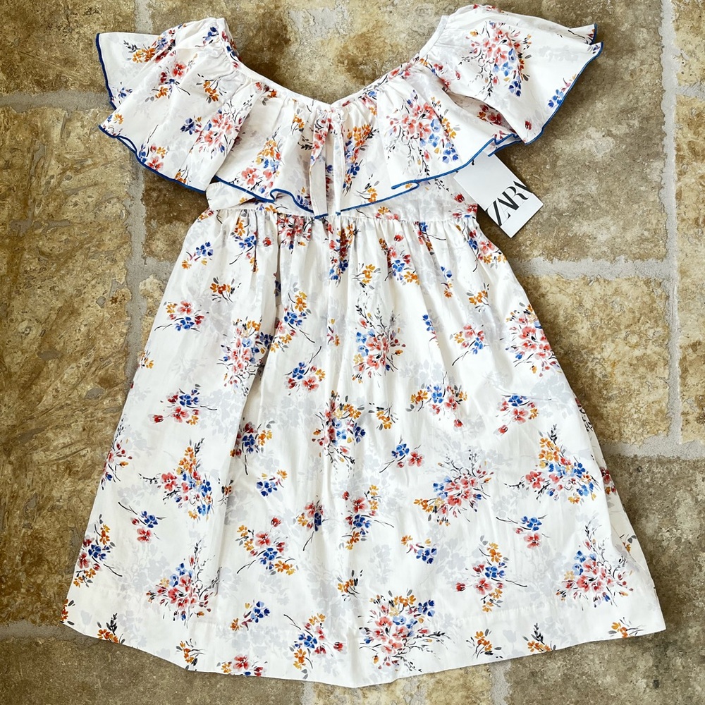 Zara girls Floral Dress NWT - Picture 2 of 7